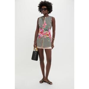 TUCKERNUCK Flowering Trellis Structured Rhoda Tunic Top Size 6 NWT